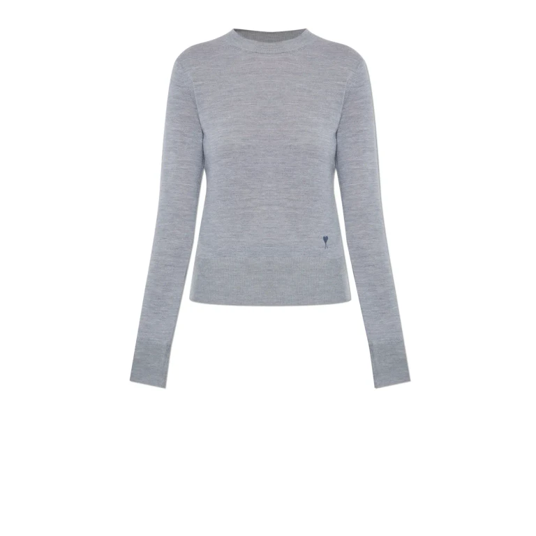 Ami Alexandre Mattiussi Ami Sweaters Grey