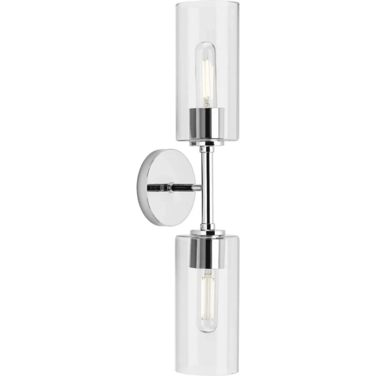 Polished Chrome Two Light Wall Bracket from the Cofield Collection