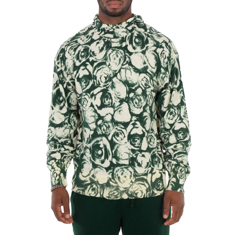 Burberry Floral Print Long Sleeve Hoodie