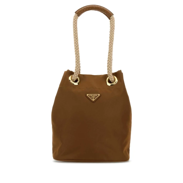 Camel Re-nylon Prada Mariner Bucket Bag