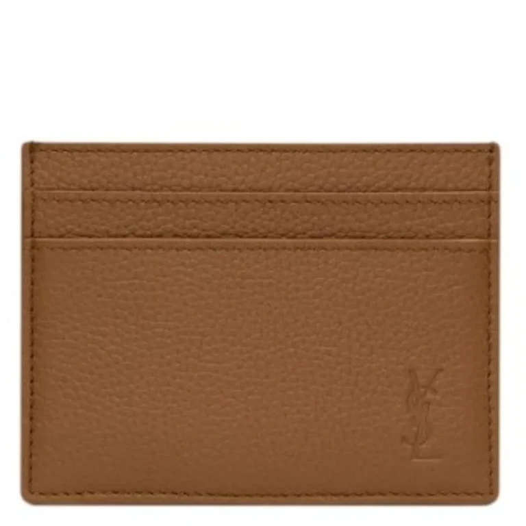 Saint Laurent Cassandre Shadow Leather Card Holder