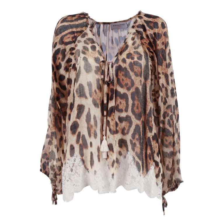 Ermanno Di E. Scervino Leopard Print Shirt Brown - Women