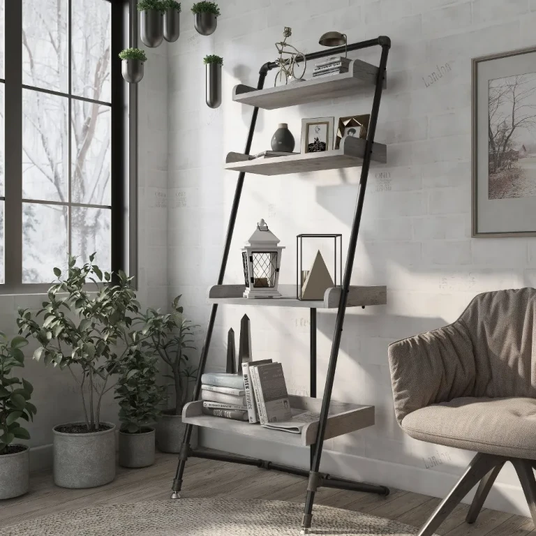 Karin Vintage Gray Display Shelf
