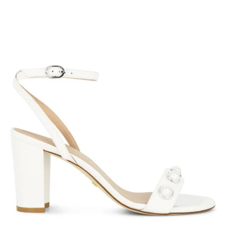 Stuart Weitzman Nearlybare Portia 85 Leather Sandals