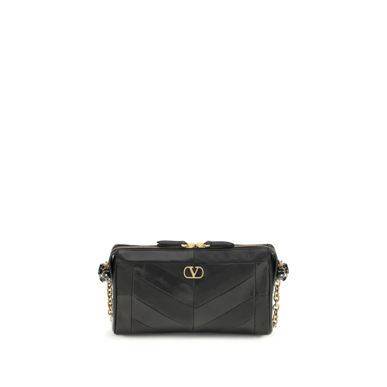 Valentino Garavani Panthea Small Chevron Shoulder Bag