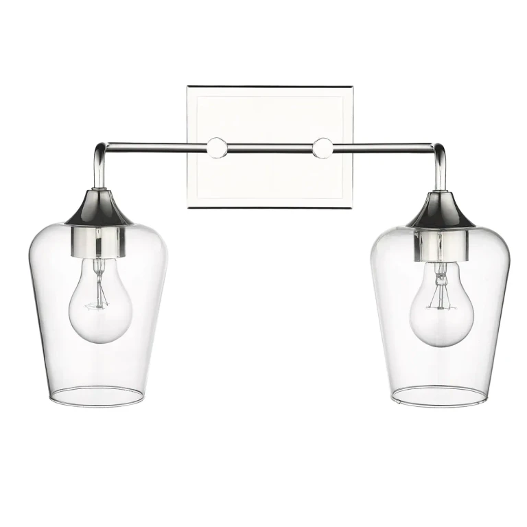 Polished Nickel Two Light Vanity from the Gladys Collection