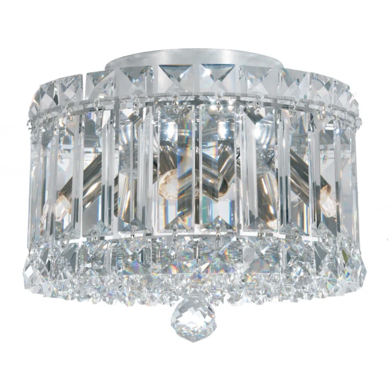 Plaza 4-Light Flush Mount Ceiling Light in Stainless Steel