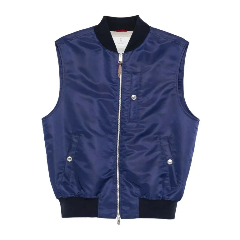 Brunello Cucinelli Bomber - Bleu Foncé