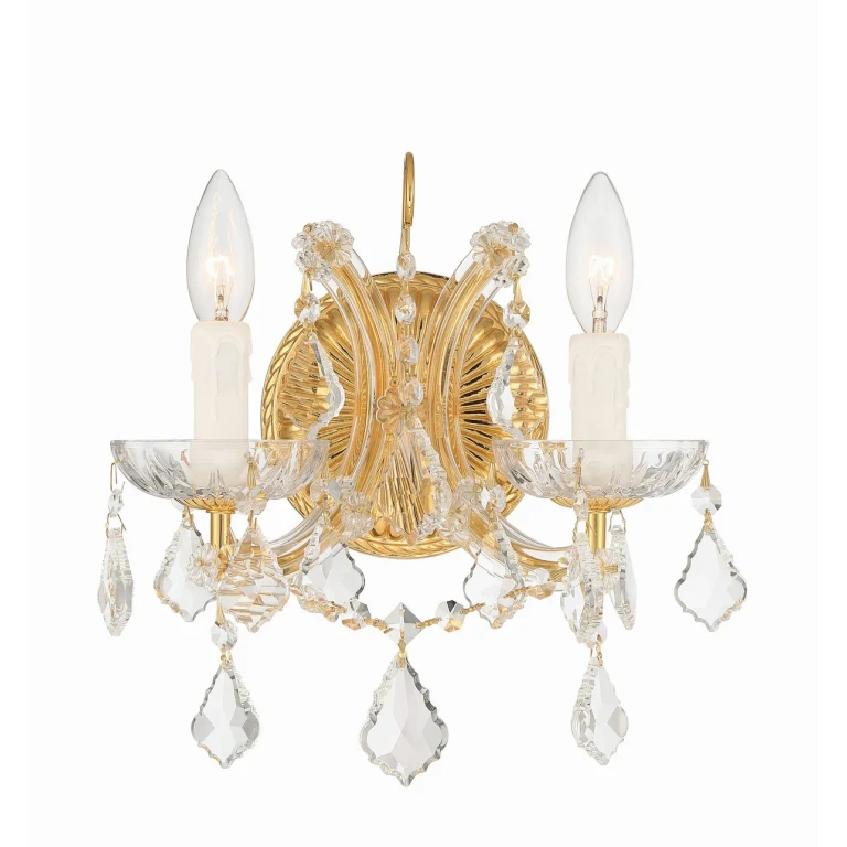 Gold Two Light Wall Sconce from the Maria Theresa Collection
