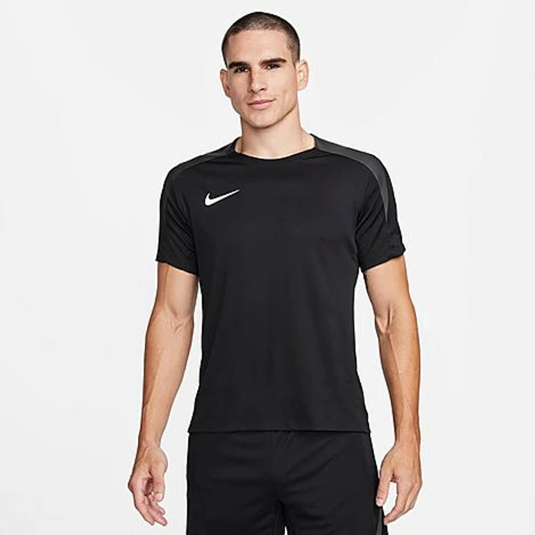 Nike Men's Strike Dri-FIT Short-Sleeve Soccer Top in Black/Anthracite Size: XS