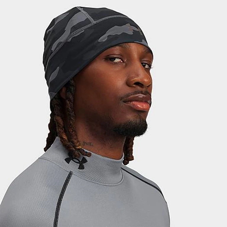 Under Armour Velociti Storm Beanie Hat in Castlerock/Black