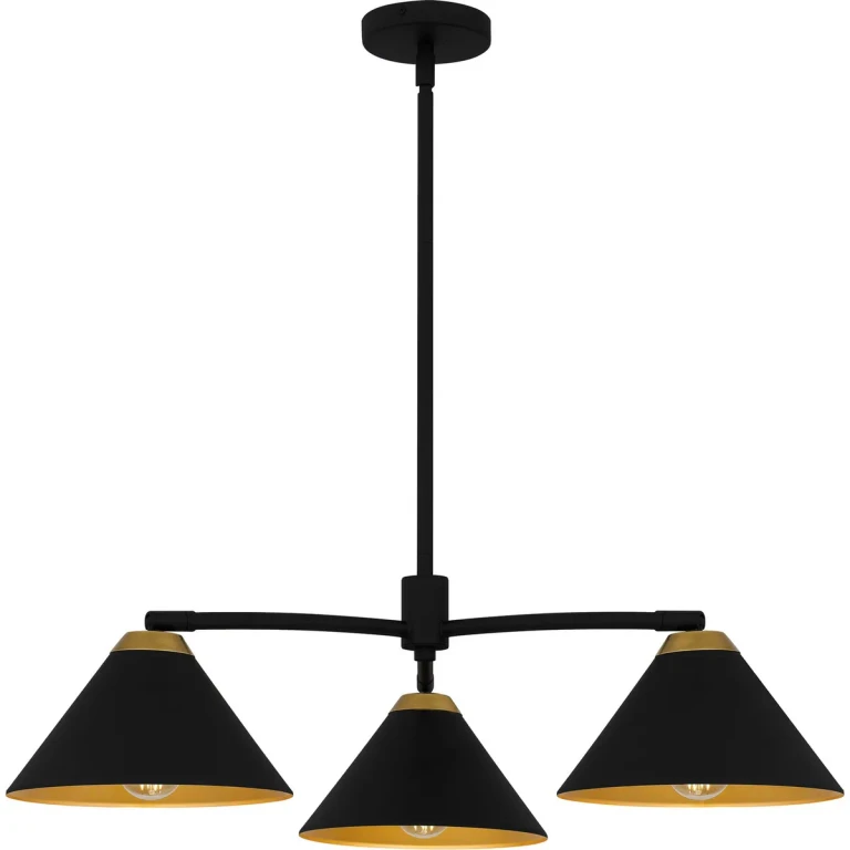 Matte Black Chandelier from the Alscott Collection