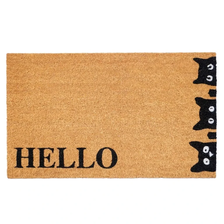 Peeking Kitties Doormat