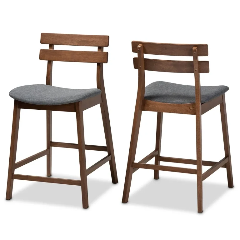 Larine Dark Gray Counter Height Stool (Set of 2)