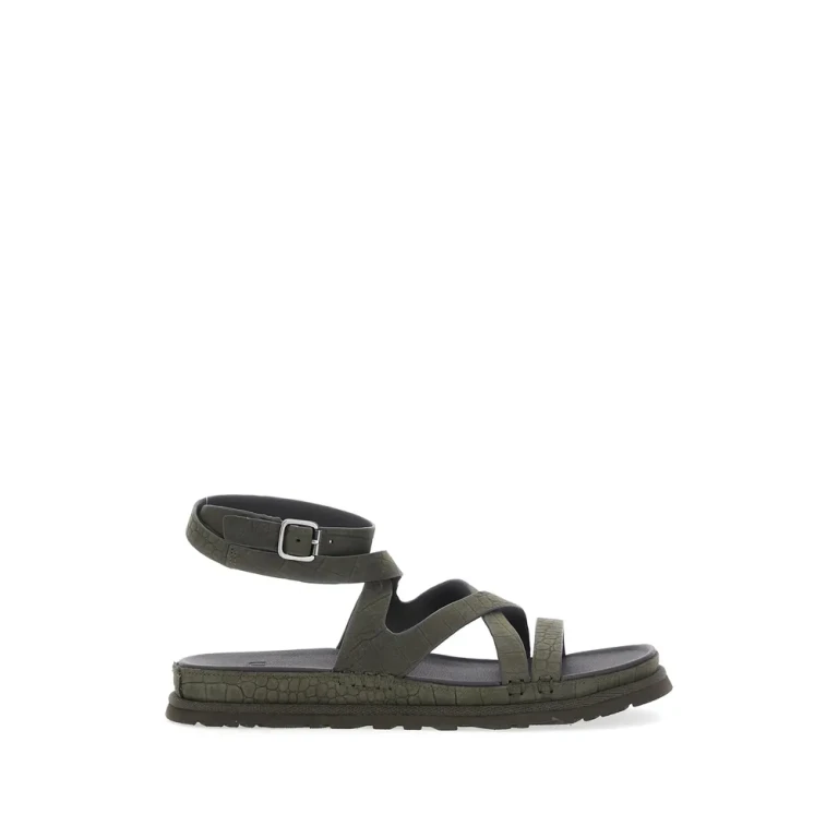Ugg Golden Gaze Croc-effect Buckled Sandals