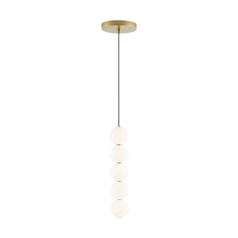 Natural Brass LED Pendant from the Orbet Collection