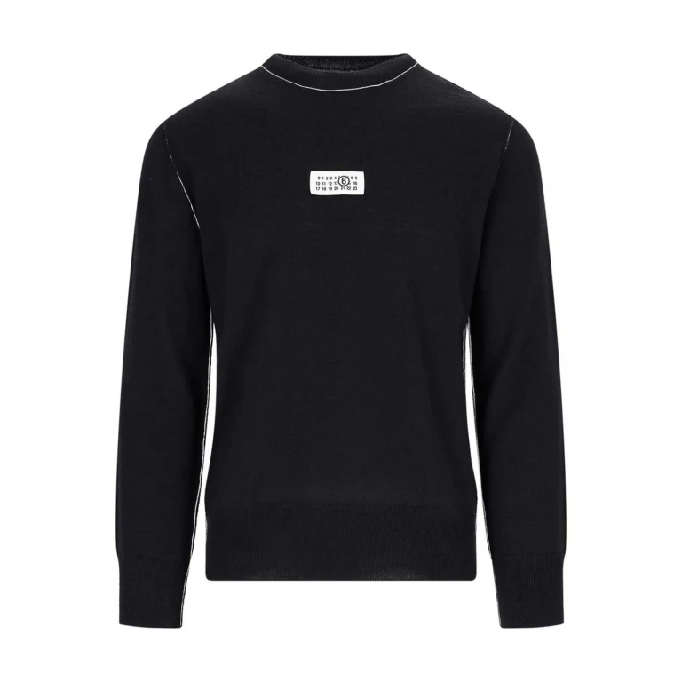 MM6 Maison Margiela Pull Col Rond - Noir