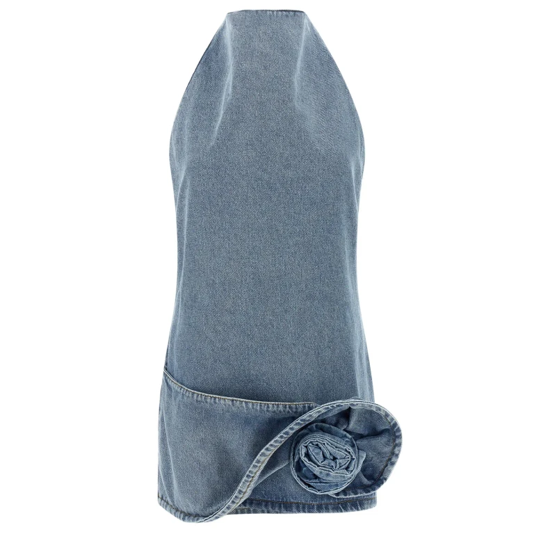 Magda Butrym Robe Au Genou - Bleu Clair