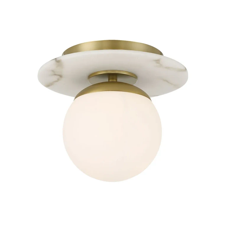 Soft Brass Semi Flush Mount from the Orban Collection