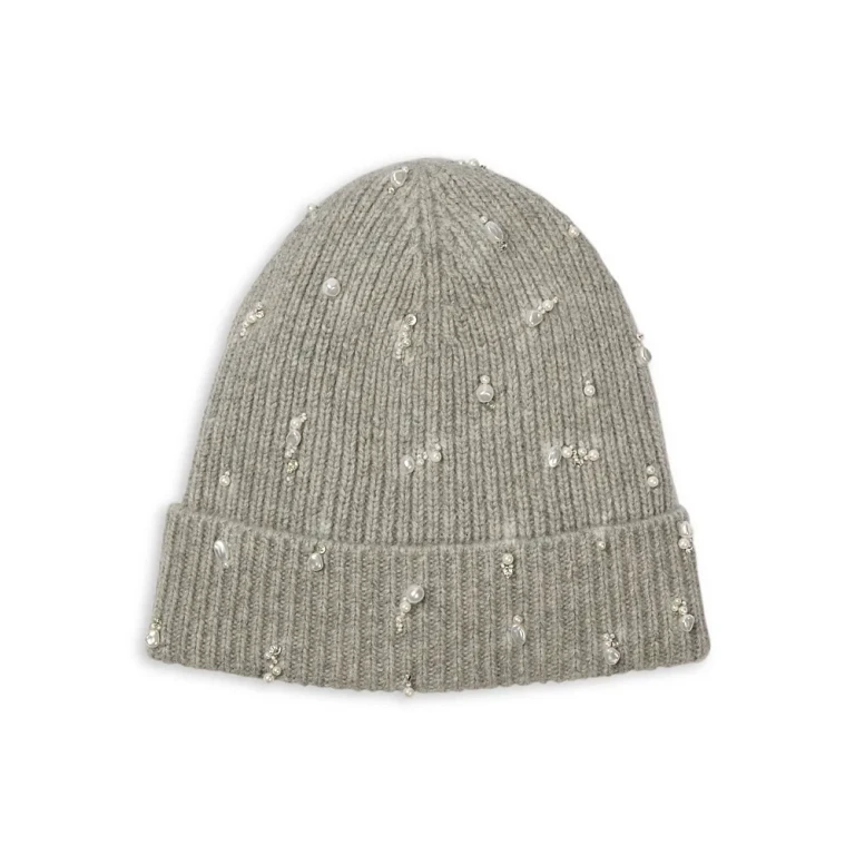 Cashmere Ribbed Cuffed Beanie