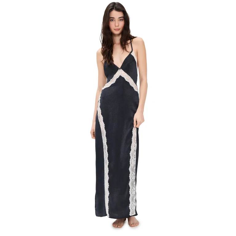 Free People Some Kind of Love Maxi Slip Mink Combo S