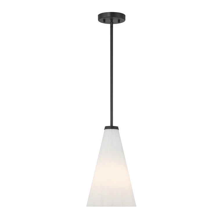 Matte Black One Light Pendant from the Bristol Collection