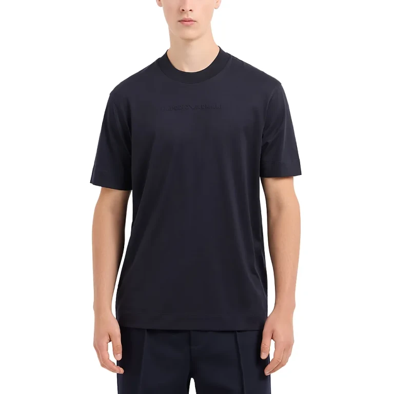 Emporio Armani Pima Cotton Embossed Logo Tee