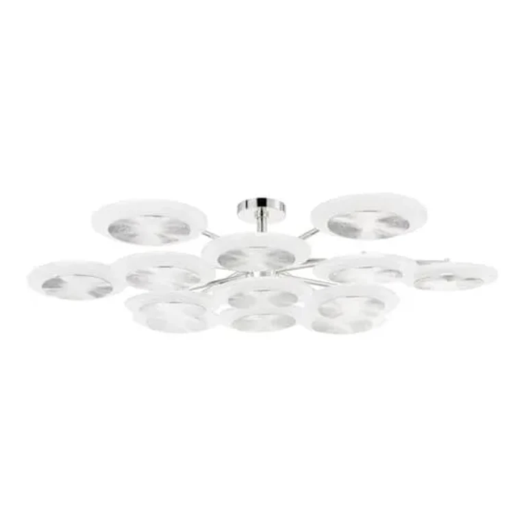 Corbett Topaz 13-Light Transitional Chandelier in Polished Nickel