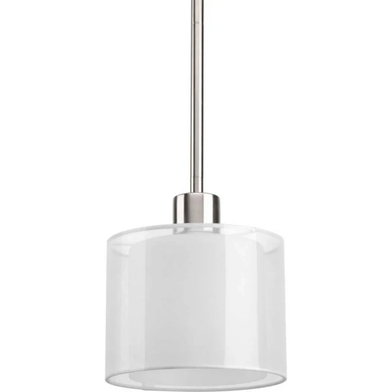 Brushed Nickel One Light Mini Pendant from the Invite Collection