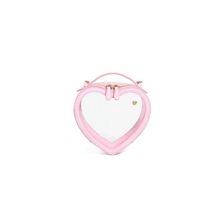 Stoney Clover Lane Clear Heart Crossbody Clear/Flamingo One Size