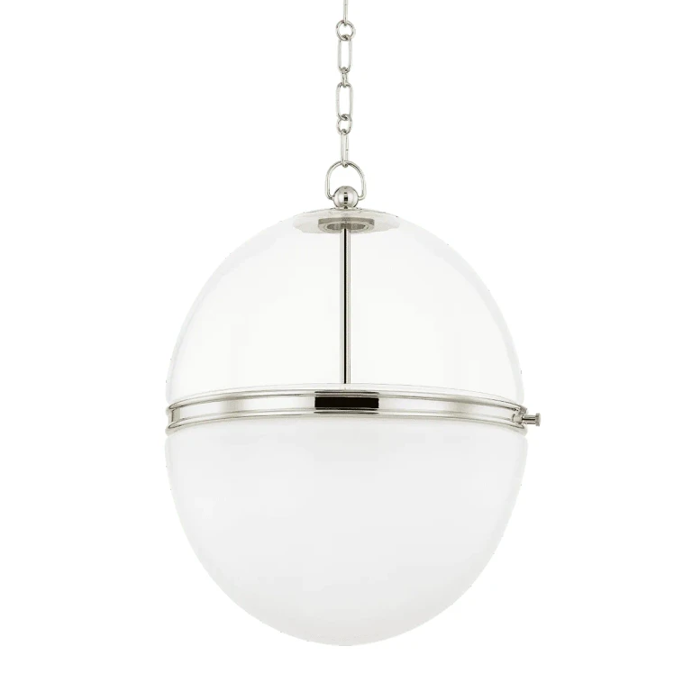 Polished Nickel One Light Pendant from the Donnell Collection