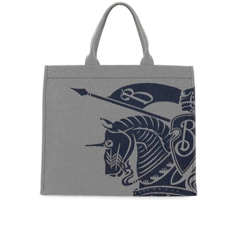 Burberry Ekd Cotton Blend Tote Bag