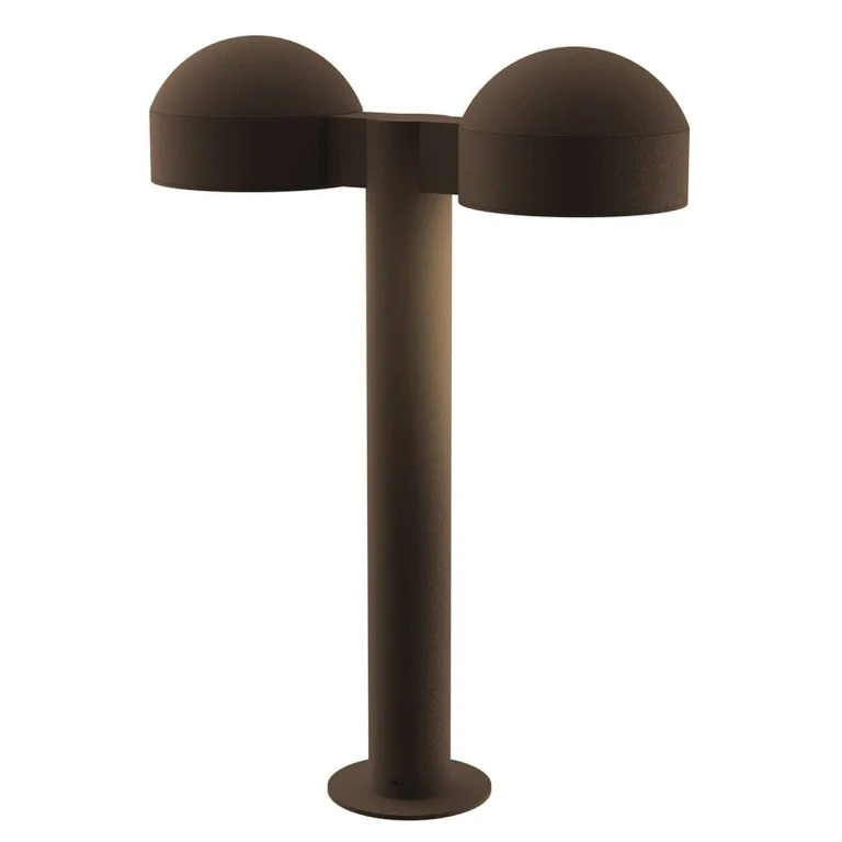 REALS 2-Light Optical Acrylic LED Bollard in Textured Bronze