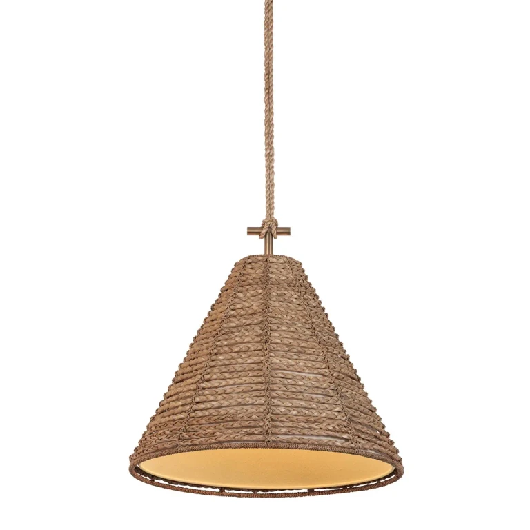 Patina Brass Pendant from the Redwood Collection