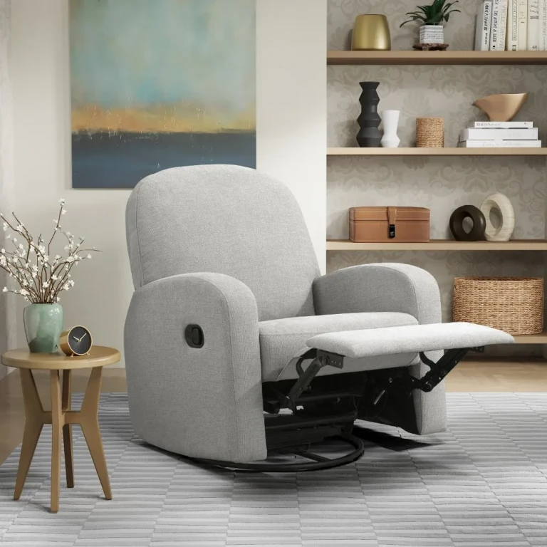 Sabrina Light Gray Swivel Rocker Recliner
