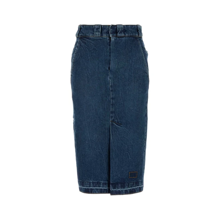 Maison Margiela Denim Skirt Vintagemediumblue Exterior: Cotton Gonne - Women