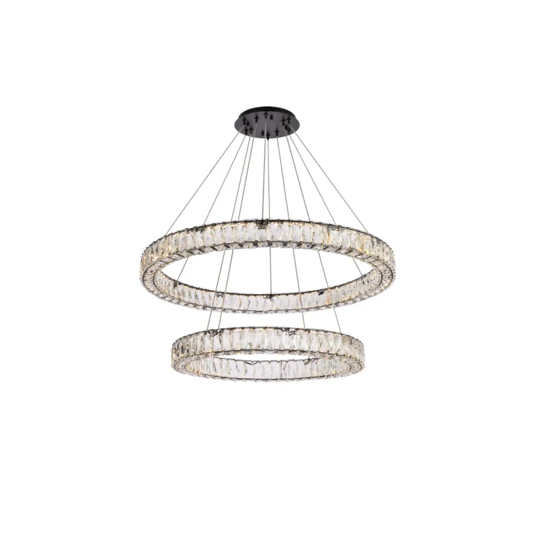 Black LED Chandelier from the Monroe Collection