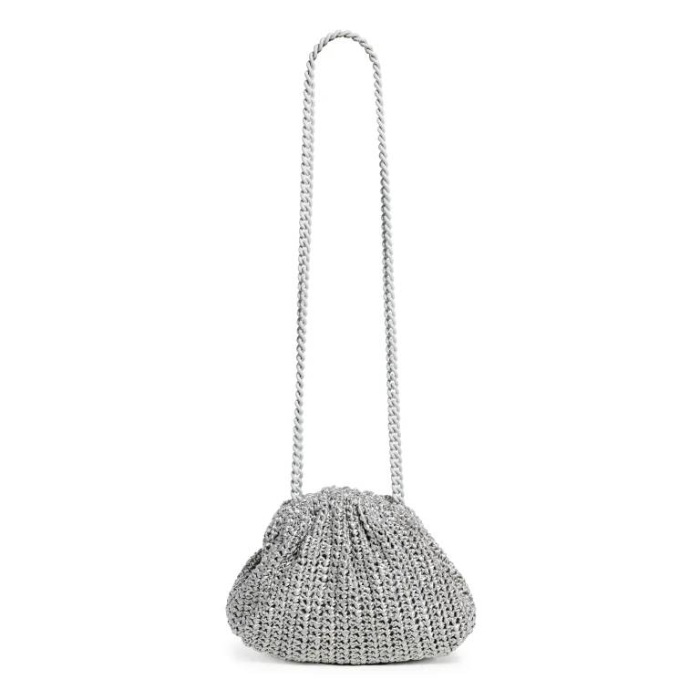 Maria La Rosa Mini Game Crochet Glow Shoulder Bag Silver One Size