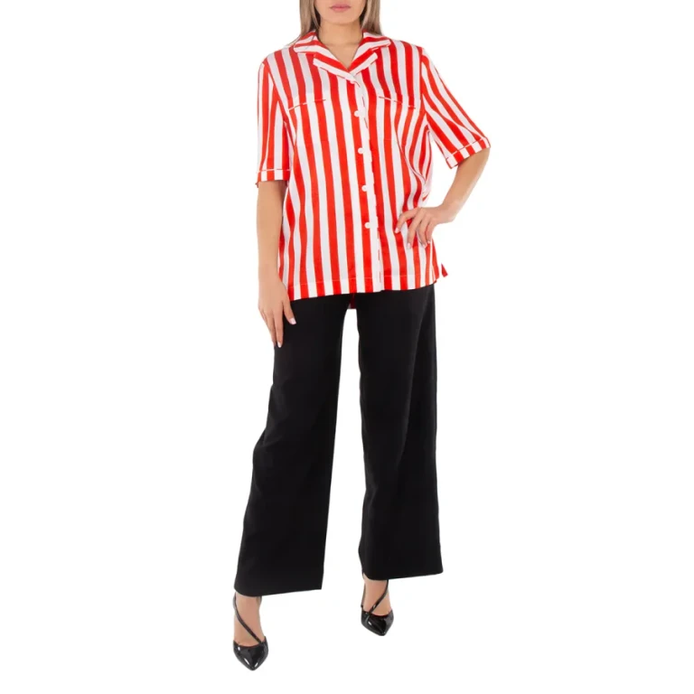 Burberry Tabi Striped Silk Pyjama Shirt