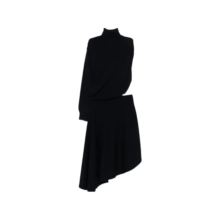 Abito midi a collo alto con cut-out Alaïa