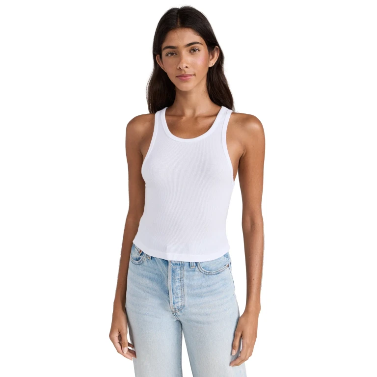 Cotton Citizen Verona Crop Tank White L