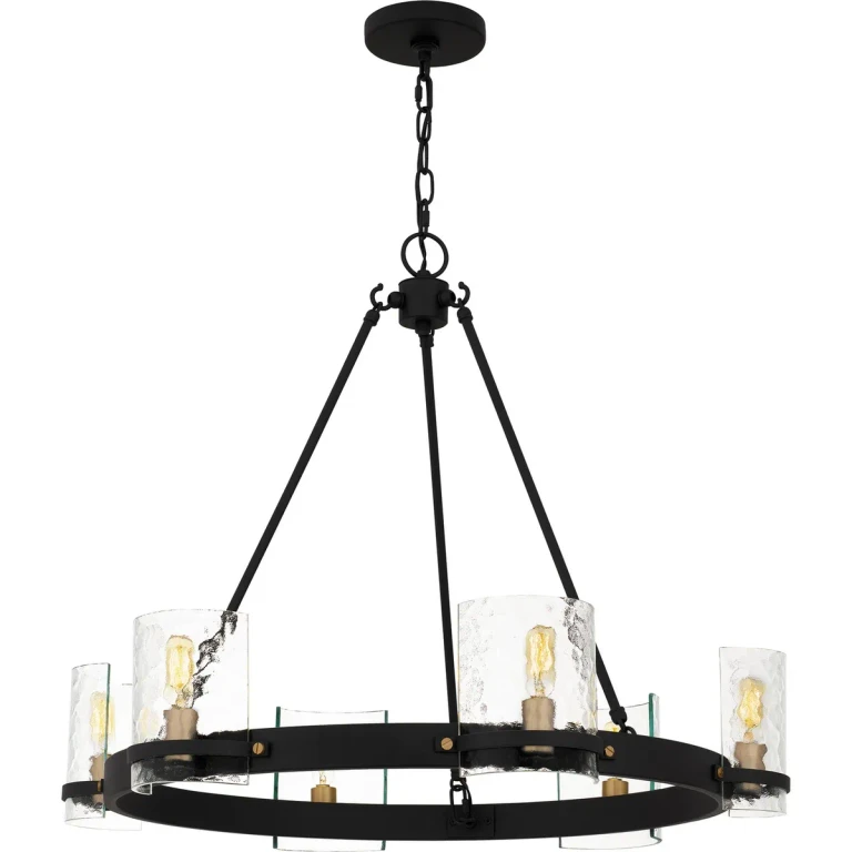 Matte Black Chandelier from the Gloucester Collection