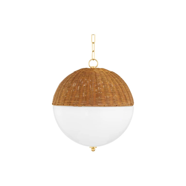 Mitzi Summer Pendant Light in Aged Brass