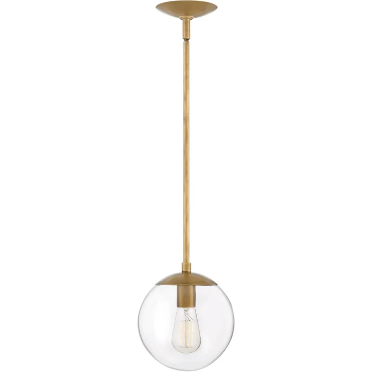 Heritage Brass LED Pendant from the Warby Collection