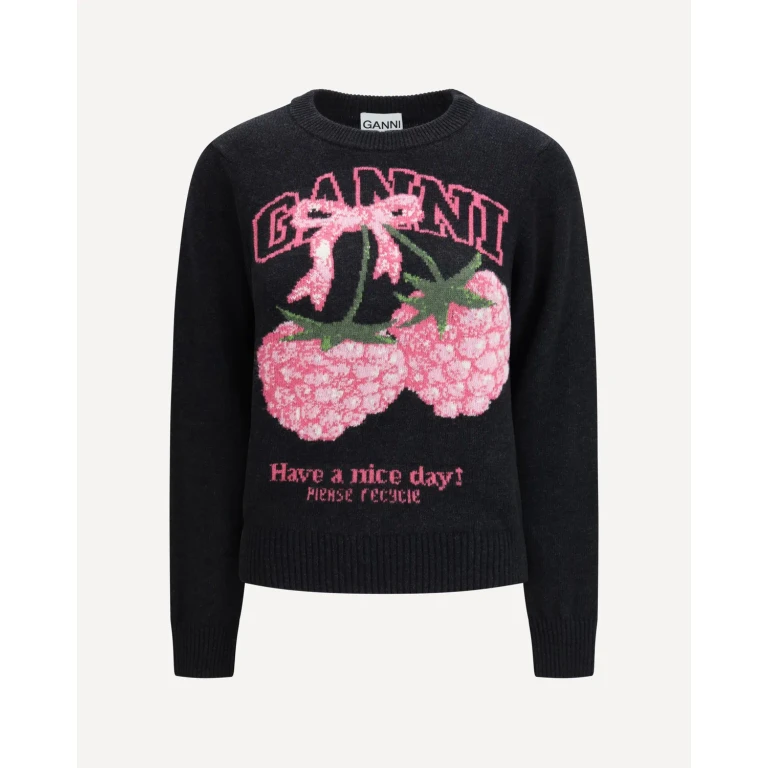 GANNI Raspberry detail Sweater Female XS