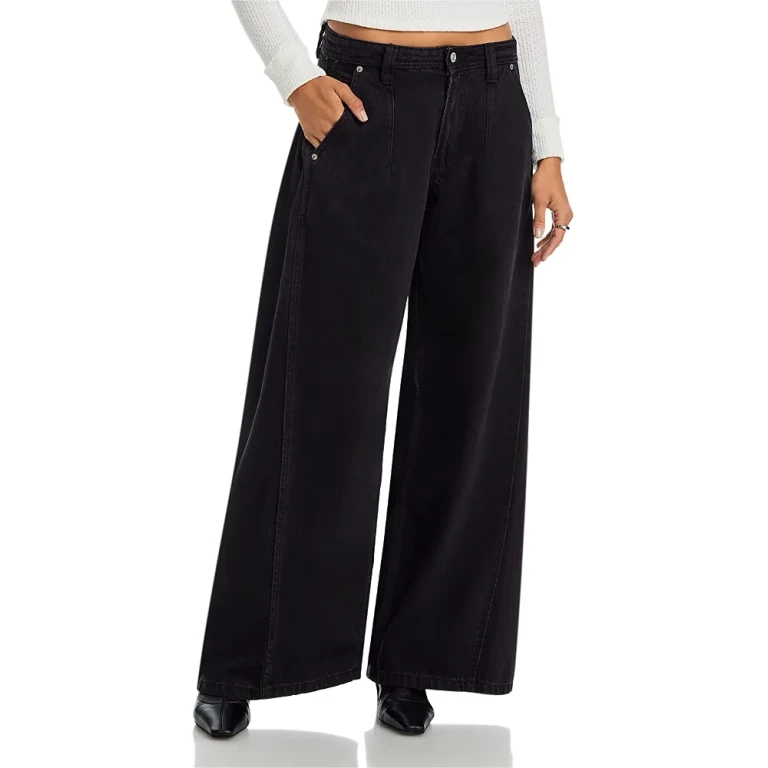 Free People Block Party Pleated Wide Leg Pants