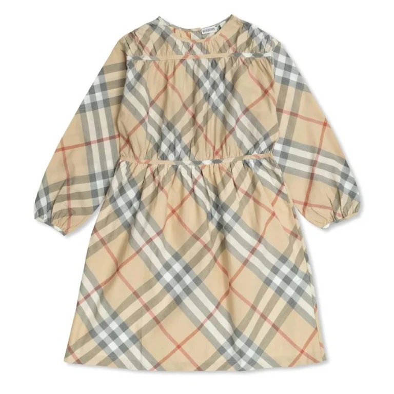 Burberry Kids Cecille Check Print Cotton Dress