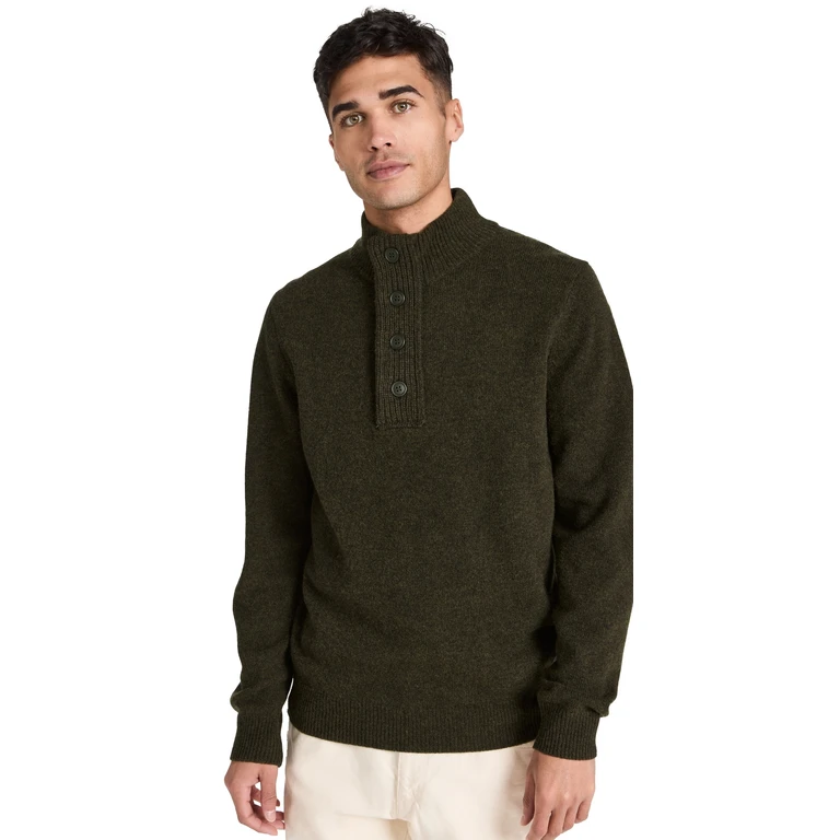 Barbour Elbow Patch Mock Neck Sweater