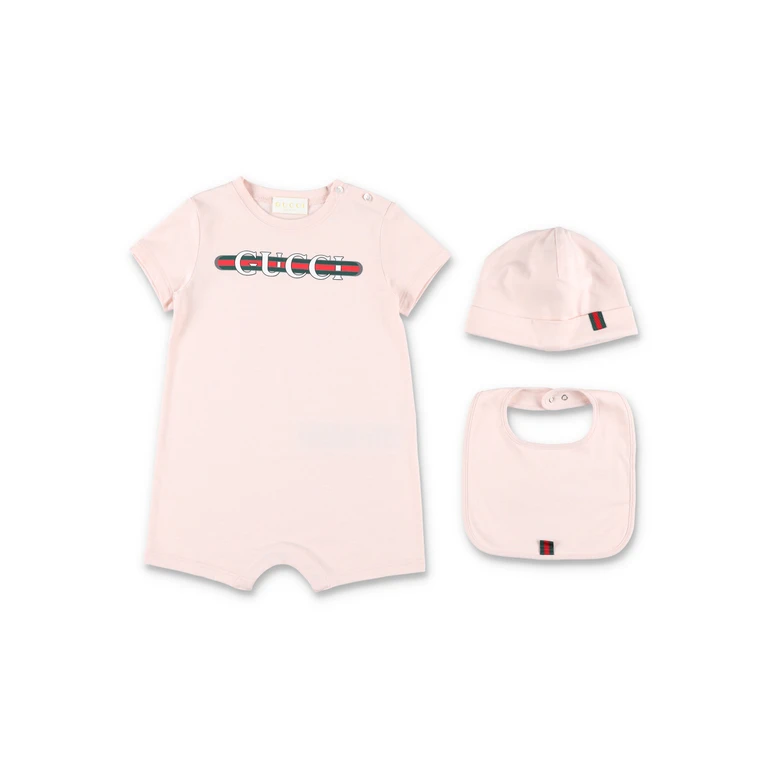 Gucci baby cotton logo gift set Rose Waterpin - Kids