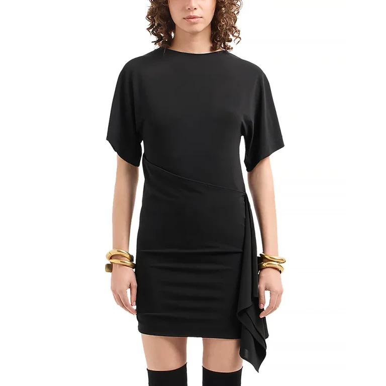 Emporio Armani Wrap Waist Jersey T Shirt Dress